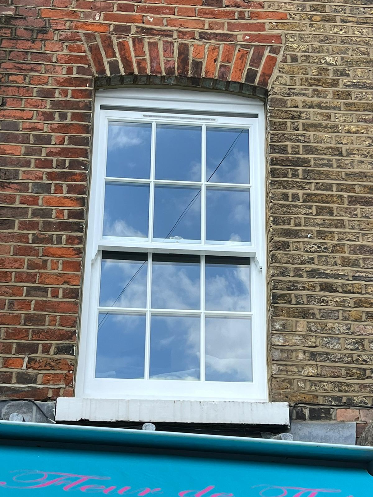 Sash window replaced in London